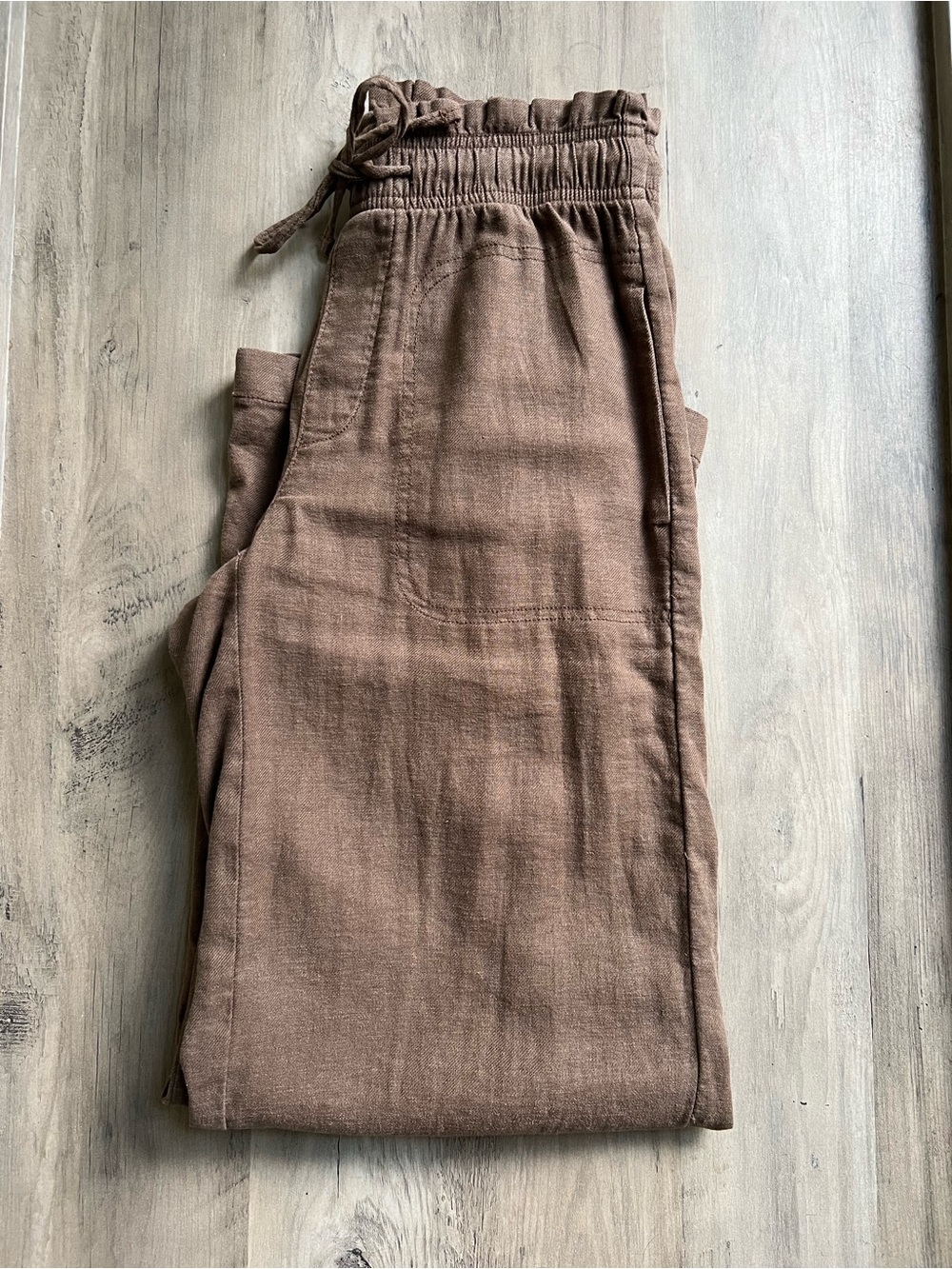 AE Dreamy Drape Linen-Blend Pull-On Pant - Picture 2 of 3